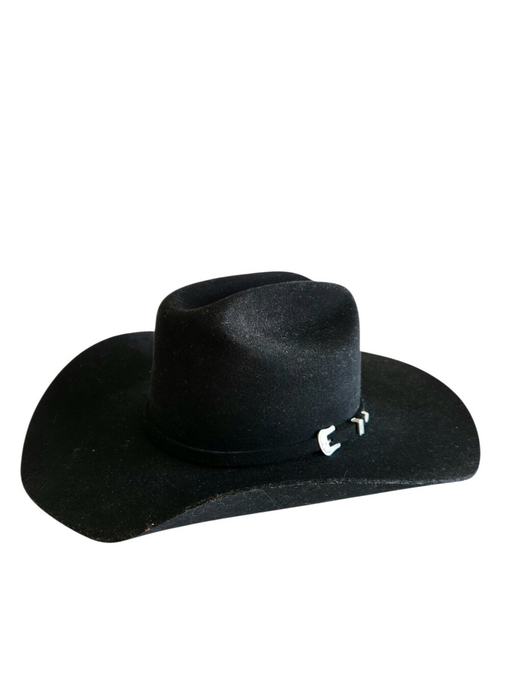 Resistol 3X Tucker Black Wool Felt Cowboy Hat Size 7-3/8
